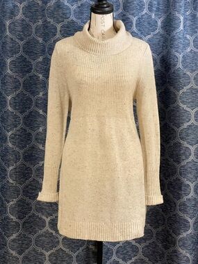 Caslon Cream Turtleneck Sweater Dress